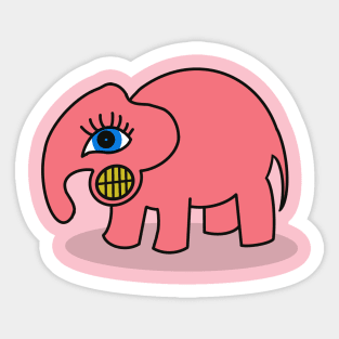 Elephant cartoon Sticker